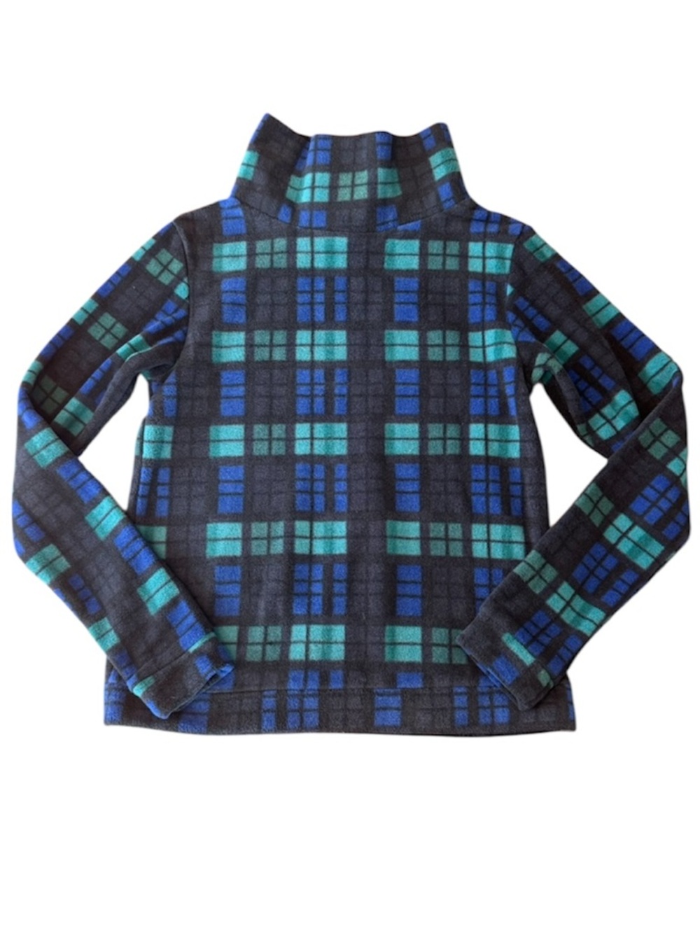 Dudley Stephens Park Slope Turtleneck Black Watch Plaid Womens Size XS